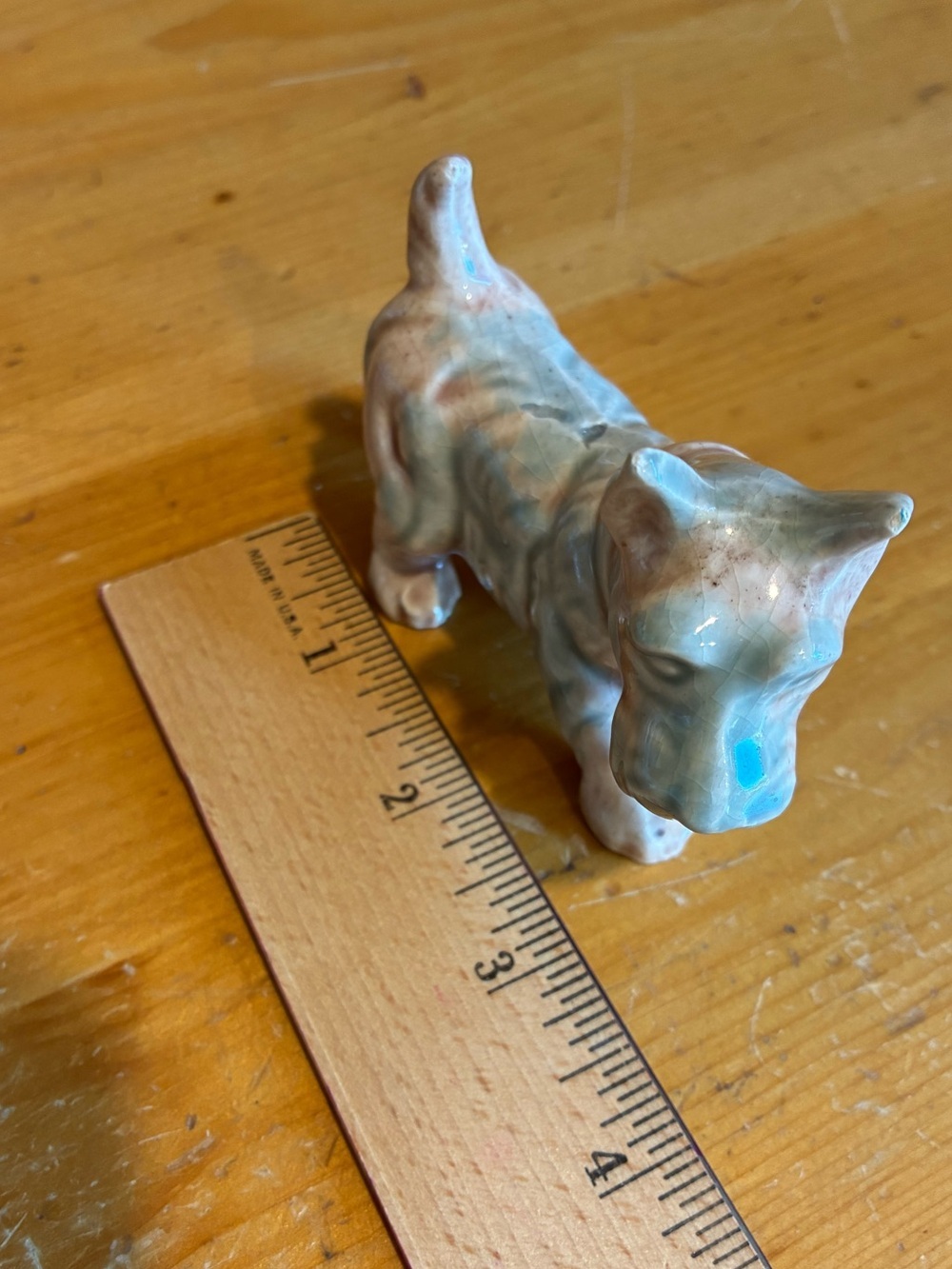 Vintage Glazed Ceramic Scottie Dog Figurine - Picture 10 of 10